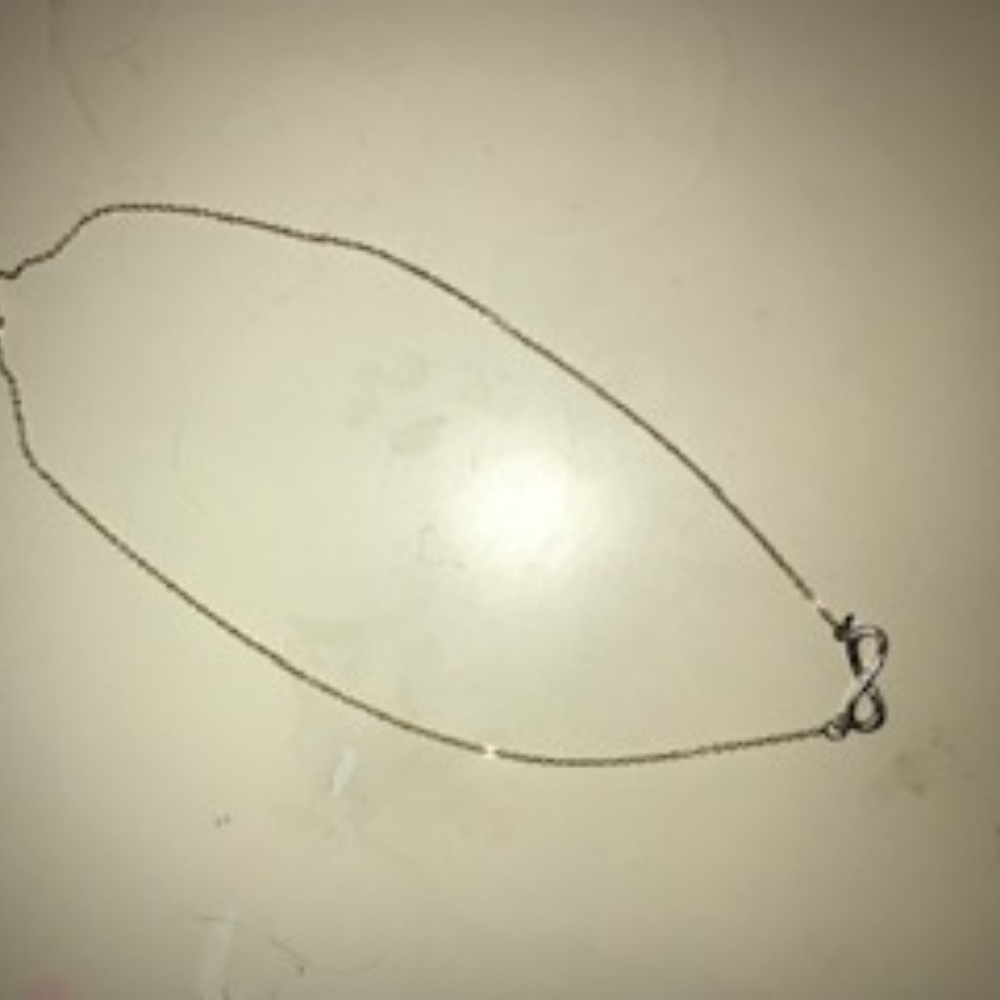 Silver infinity necklace